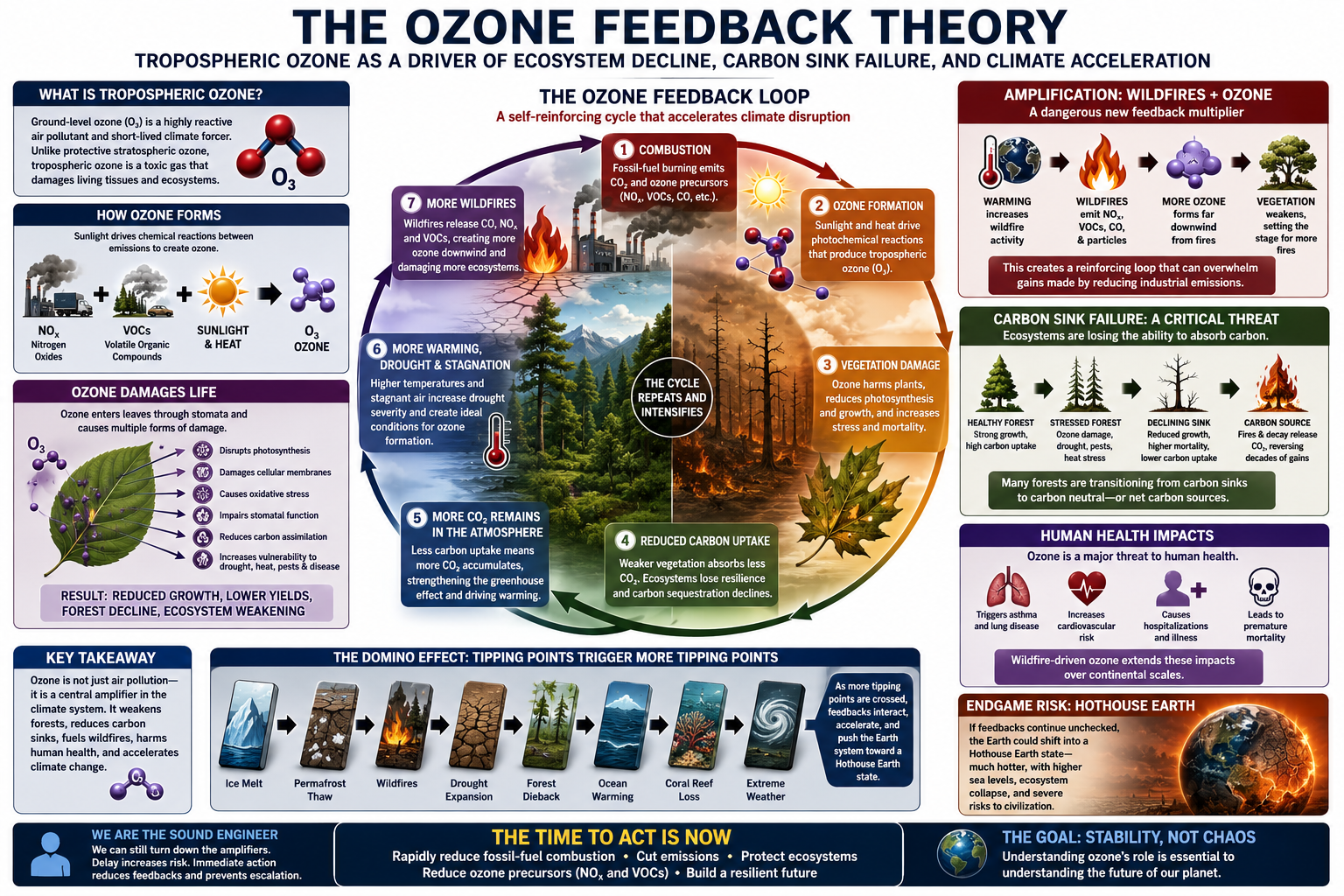 Ozone Climate Feedback Theory